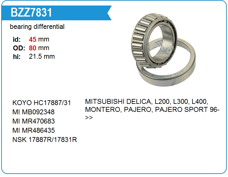 Подшипник дифференциала Mitsubishi MR470683 (17887R/17831R)