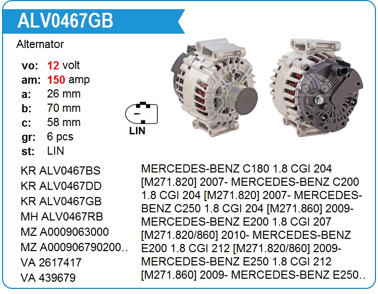 Генератор KRAUF ALV0467GB (ALV0467GB)