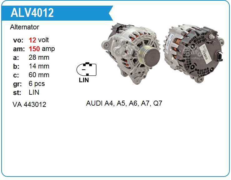 Генератор Valeo EG15T012 (443012)