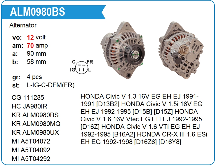 Генератор KRAUF ALM0980BS (ALM0980BS)