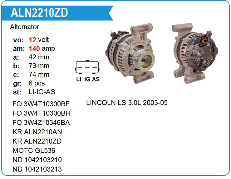 Генератор KRAUF ALN2210ZD (ALN2210ZD)