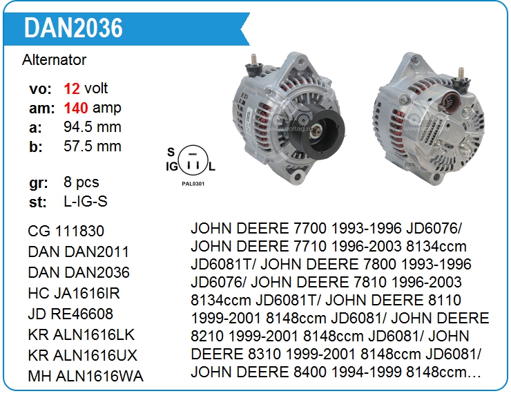 Генератор Denso DAN2036 (DAN2036)