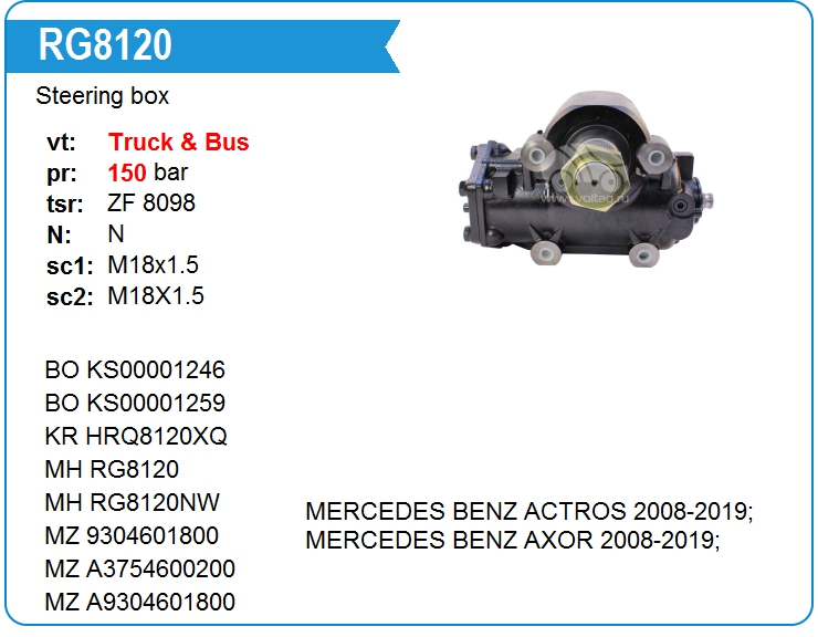 Рулевой редуктор ZF 8098955874 (RG8120)