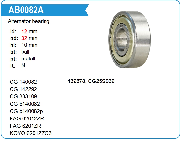 Подшипник генератора UTM AB0082A (AB0082A)