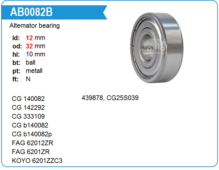 Подшипник генератора UTM AB0082B (AB0082B)
