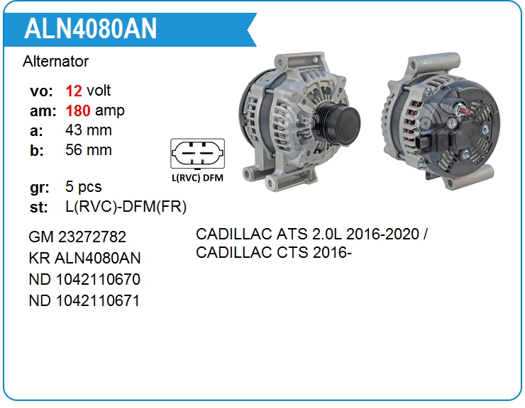 Генератор KRAUF ALN4080AN (23272782)